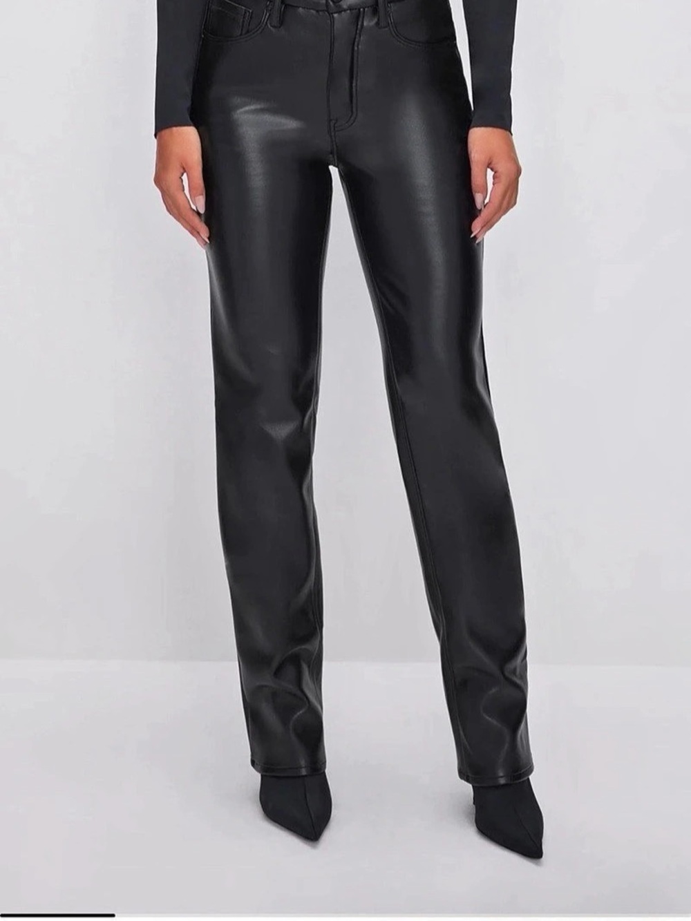 Good Icon Faux Leather Pants Skinny Pants in Black Like New